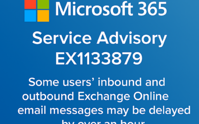 Resolved: Microsoft 365 Service Advisory – EX1133879